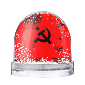 Снежный шар с принтом СССР в Новосибирске, Пластик | Изображение внутри шара печатается на глянцевой фотобумаге с двух сторон | russia | russia sport | народный | народный стиль | россия | россия спорт | русский | спорт | флаг | я русский