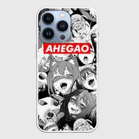 Чехол для iPhone 13 Pro с принтом Ахегао лица лого в Новосибирске,  |  | ahegao | kawai | kowai | oppai | otaku | senpai | sugoi | waifu | yandere | ахегао | ковай | отаку | семпай | сенпай | сэмпай | яндере