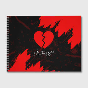 Альбом для рисования с принтом LIL PEEP ЛИЛ ПИП в Новосибирске, 100% бумага
 | матовая бумага, плотность 200 мг. | beautiful | daddy | heart | life | lil | lilpeep | music | peep | rap | rapper | rip | tattoo | лил | лилпип | литл | лого | музыка | папочка | пип | рип | рожица | рэп | рэпер | рэперы | сердечко | сердце | символ | тату | татуировки