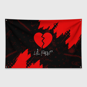 Флаг-баннер с принтом LIL PEEP / ЛИЛ ПИП в Новосибирске, 100% полиэстер | размер 67 х 109 см, плотность ткани — 95 г/м2; по краям флага есть четыре люверса для крепления | beautiful | daddy | heart | life | lil | lilpeep | music | peep | rap | rapper | rip | tattoo | лил | лилпип | литл | лого | музыка | папочка | пип | рип | рожица | рэп | рэпер | рэперы | сердечко | сердце | символ | тату | татуировки