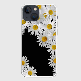 Чехол для iPhone 13 mini с принтом Ромашковая россыпь в Новосибирске,  |  | flowers | spring | summer | букет | бутоны | весна | жара | лепестки | летний | лето | листья | март | ночь | паттерн | поле | поляна | природа | растение | ромашка | ромашки | ромашковое | сад | солнце | узоры