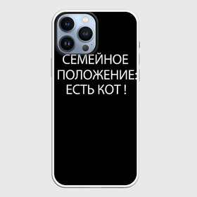 Чехол для iPhone 13 Pro Max с принтом Есть кот в Новосибирске,  |  | Тематика изображения на принте: да | есть кот | замуж | кот | котейка | котик | котэ | мем | мяу | настроение | не хочу | нет | пора жениться | прикол | свадьба | сватовство | семейное положение | хочу