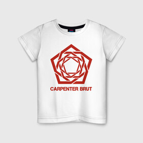 Детская футболка хлопок с принтом Carpenter Brut в Новосибирске, 100% хлопок | круглый вырез горловины, полуприлегающий силуэт, длина до линии бедер | Тематика изображения на принте: carpenter brut | futuresynth | outrun | retrowave | synthwave | ретровейв | синтвейв | синтивейв