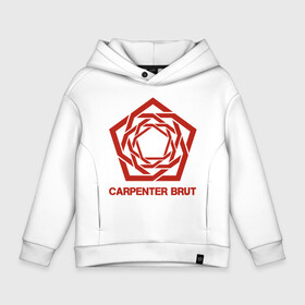 Детское худи Oversize хлопок с принтом Carpenter Brut в Новосибирске, френч-терри — 70% хлопок, 30% полиэстер. Мягкий теплый начес внутри —100% хлопок | боковые карманы, эластичные манжеты и нижняя кромка, капюшон на магнитной кнопке | carpenter brut | futuresynth | outrun | retrowave | synthwave | ретровейв | синтвейв | синтивейв