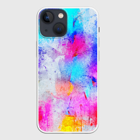 Чехол для iPhone 13 mini с принтом НЕОНОВЫЕ ПОТЕРТОСТИ в Новосибирске,  |  | abstraction | watercolor | абстракция красок | акварель | брызги красок | живопись | краска | потертость красок | размытые краски | текстуры | яркие краски