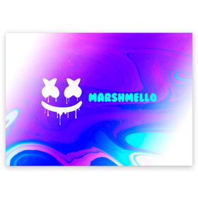 Поздравительная открытка с принтом MARSHMELLO / МАРШМЕЛЛОУ в Новосибирске, 100% бумага | плотность бумаги 280 г/м2, матовая, на обратной стороне линовка и место для марки
 | Тематика изображения на принте: face | logo | marsh | marshmallow | marshmello | marshmelo | mello | smile | лицо | лого | маршмеллов | маршмеллоу | маршмеллу | маршмело | маршмелов | маршмелоу | маска | музыка | рожица | символ | смайл | улыбка