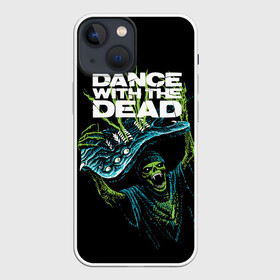 Чехол для iPhone 13 mini с принтом DANCE WITH THE DEAD в Новосибирске,  |  | dance with | dance with the dead | rock | the dead | музыка | рок