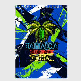 Скетчбук с принтом Jamaica Roots and reggae в Новосибирске, 100% бумага
 | 48 листов, плотность листов — 100 г/м2, плотность картонной обложки — 250 г/м2. Листы скреплены сверху удобной пружинной спиралью | jamaica | reggae | roots | летняя | лето | надпись | пальма | раста | регги | рэгги | текст | фраза | ямайка