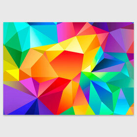 Поздравительная открытка с принтом Яркая мозаика в Новосибирске, 100% бумага | плотность бумаги 280 г/м2, матовая, на обратной стороне линовка и место для марки
 | геометрия | мозаика | фигуры | яркие цвета
