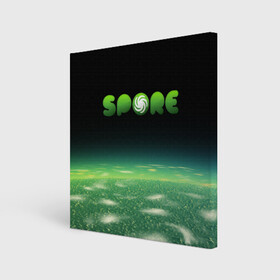 Холст квадратный с принтом Spore Green | СПОР (Z) в Новосибирске, 100% ПВХ |  | creepy cute | ea | electronic arts | maxis | spore | spore hero | ангелоид | генирал фауст | гудра | жуткие и милые | империя эсти | маасари | мухоид | племя | ролевая игра | рыба бегун | симулятор бога | сирено головый