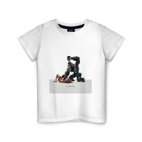 Детская футболка хлопок с принтом Конор МакГрегор Conor McGregor в Новосибирске, 100% хлопок | круглый вырез горловины, полуприлегающий силуэт, длина до линии бедер | арт. | бои | бокс | единоборства | мма