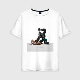 Женская футболка хлопок Oversize с принтом Конор МакГрегор Conor McGregor в Новосибирске, 100% хлопок | свободный крой, круглый ворот, спущенный рукав, длина до линии бедер
 | арт. | бои | бокс | единоборства | мма