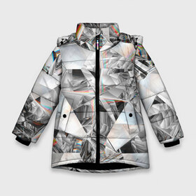 Зимняя куртка для девочек 3D с принтом зеркальный калейдоскоп в Новосибирске, ткань верха — 100% полиэстер; подклад — 100% полиэстер, утеплитель — 100% полиэстер. | длина ниже бедра, удлиненная спинка, воротник стойка и отстегивающийся капюшон. Есть боковые карманы с листочкой на кнопках, утяжки по низу изделия и внутренний карман на молнии. 

Предусмотрены светоотражающий принт на спинке, радужный светоотражающий элемент на пуллере молнии и на резинке для утяжки. | 3d кубики | 3д кубики | sport | абстракция | брызги | краска | кубики | линии | паттерн | спорт | спортивная | спортивный стиль | стиль | текстуры | тренировка | узор