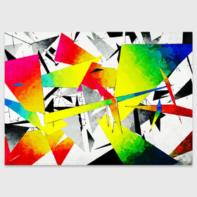 Поздравительная открытка с принтом Треш в Новосибирске, 100% бумага | плотность бумаги 280 г/м2, матовая, на обратной стороне линовка и место для марки
 | абстракция | большой | волны | геометрия | градиент | графен | графика | карбон | коллаж | кубизм | линии | линия | мозаика | палитра | поп | радуга | радужная | сетка | сеть | текстуры | точки