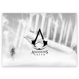 Поздравительная открытка с принтом ASSASSIN`S CREED в Новосибирске, 100% бумага | плотность бумаги 280 г/м2, матовая, на обратной стороне линовка и место для марки
 | black flag | brotherhood | chronicles | creed | game | origins | revelations | rogue | syndicate | unity | valhalla | альтаир | ассасин | игры | кинжал | пираты