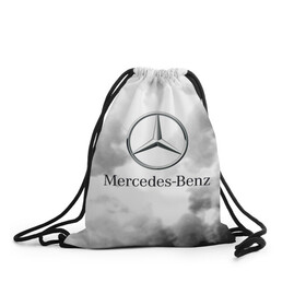 Рюкзак-мешок 3D с принтом MERCEDES. в Новосибирске, 100% полиэстер | плотность ткани — 200 г/м2, размер — 35 х 45 см; лямки — толстые шнурки, застежка на шнуровке, без карманов и подкладки | 2020 | amg | auto | mercedes | sport | авто | автомобиль | автомобильные | амг | бренд | марка | машины | мерседес | спорт