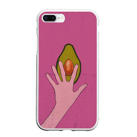 Чехол для iPhone 7/8 Plus матовый с принтом avocado в Новосибирске, Силикон | Область печати: задняя сторона чехла, без боковых панелей | vegan | веган | веганство | вегетарианец | вегетарианство | еда | зеленый | земля | зож | листья | мир | охрана | позиция | природа