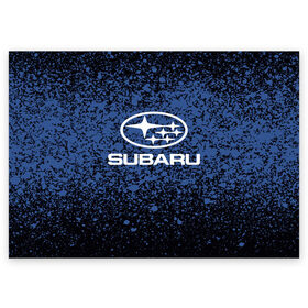 Поздравительная открытка с принтом SUBARU. в Новосибирске, 100% бумага | плотность бумаги 280 г/м2, матовая, на обратной стороне линовка и место для марки
 | 2020 | auto | sport | subaru | авто | автомобиль | автомобильные | бренд | марка | машины | спорт | субару