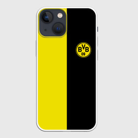 Чехол для iPhone 13 mini с принтом BORUSSIA. в Новосибирске,  |  | borussia | fc | football | football club | sport | боруссия | спорт | спортивные | униформа | фирменные цвета | фк | футбол | футбольный клуб