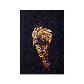 Обложка для паспорта матовая кожа с принтом Шар Дракона в Новосибирске, натуральная матовая кожа | размер 19,3 х 13,7 см; прозрачные пластиковые крепления | dragon ball | аниме | веджета | драконий жемчуг | молнии | шар дракона