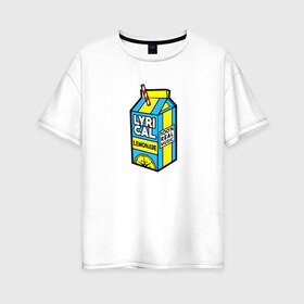 Женская футболка хлопок Oversize с принтом LYRICAL LEMONADE в Новосибирске, 100% хлопок | свободный крой, круглый ворот, спущенный рукав, длина до линии бедер
 | benet | bennett | cole | lemonade | lyrical | беннетт | коул | лемонад | лемонаде | лемонэйд | лимонад | лимонэйд | лирикал | лирикл