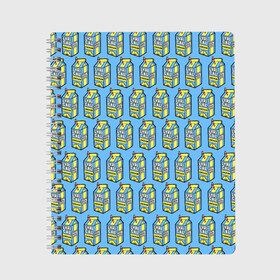 Тетрадь с принтом Lyrical Lemonade Pattern в Новосибирске, 100% бумага | 48 листов, плотность листов — 60 г/м2, плотность картонной обложки — 250 г/м2. Листы скреплены сбоку удобной пружинной спиралью. Уголки страниц и обложки скругленные. Цвет линий — светло-серый
 | benet | bennett | cole | lemonade | lyrical | беннетт | коул | лемонад | лемонаде | лемонэйд | лимонад | лимонэйд | лирикал | лирикл