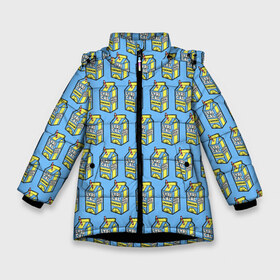 Зимняя куртка для девочек 3D с принтом Lyrical Lemonade Pattern в Новосибирске, ткань верха — 100% полиэстер; подклад — 100% полиэстер, утеплитель — 100% полиэстер. | длина ниже бедра, удлиненная спинка, воротник стойка и отстегивающийся капюшон. Есть боковые карманы с листочкой на кнопках, утяжки по низу изделия и внутренний карман на молнии. 

Предусмотрены светоотражающий принт на спинке, радужный светоотражающий элемент на пуллере молнии и на резинке для утяжки. | benet | bennett | cole | lemonade | lyrical | беннетт | коул | лемонад | лемонаде | лемонэйд | лимонад | лимонэйд | лирикал | лирикл