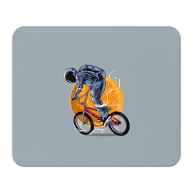 Коврик для мышки прямоугольный с принтом Космический велосипедист (Z) в Новосибирске, натуральный каучук | размер 230 х 185 мм; запечатка лицевой стороны | bicycle | bicyclist | bike | biker | bmx | cycle | galaxy | moon | rider | space | stars | байкер | бмх | вело | велогонщик | велосепедист | велосипед | велоспорт | гонщик | космос | луна