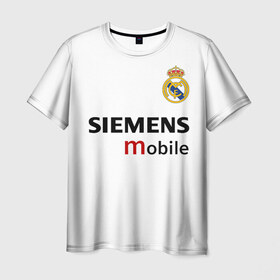 Мужская футболка 3D с принтом Зидан Реал Мадрид в Новосибирске, 100% полиэфир | прямой крой, круглый вырез горловины, длина до линии бедер | real madrid | zidan | zidane | зидан | зизу | зинедин зидан | легенда реала | логотип реал мадрид | номер 5 | реал мадрид | тренер реала