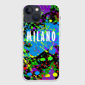 Чехол для iPhone 13 mini с принтом Milano в Новосибирске,  |  | fashion | italy | milano | paint | vanguard | авангард | италия | краска | милан | мода | надпись | текст | фраза