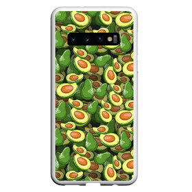 Чехол для Samsung Galaxy S10 с принтом avocado в Новосибирске, Силикон | Область печати: задняя сторона чехла, без боковых панелей | Тематика изображения на принте: avocado | авокадо | веганство | вегетарианство | еда | зеленый | земля | зож | листья | овощи | позиция | природа | фрукты