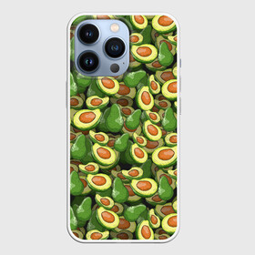 Чехол для iPhone 13 Pro с принтом avocado в Новосибирске,  |  | Тематика изображения на принте: avocado | авокадо | веганство | вегетарианство | еда | зеленый | земля | зож | листья | овощи | позиция | природа | фрукты