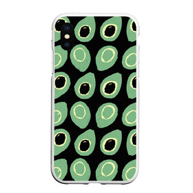 Чехол для iPhone XS Max матовый с принтом avocado в Новосибирске, Силикон | Область печати: задняя сторона чехла, без боковых панелей | avocado | авокадо | веганство | вегетарианство | еда | зеленый | земля | зож | листья | овощи | позиция | природа | фрукты
