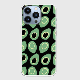 Чехол для iPhone 13 Pro с принтом avocado в Новосибирске,  |  | avocado | авокадо | веганство | вегетарианство | еда | зеленый | земля | зож | листья | овощи | позиция | природа | фрукты