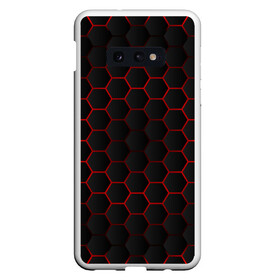 Чехол для Samsung S10E с принтом 3D black & red в Новосибирске, Силикон | Область печати: задняя сторона чехла, без боковых панелей | 3d кубики | 3д кубики | sport | абстракция | брызги | краска | кубики | линии | паттерн | спорт | спортивная | спортивный стиль | стиль | текстуры | тренировка | узор