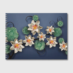 Альбом для рисования с принтом 3D стеклянные цветы в Новосибирске, 100% бумага
 | матовая бумага, плотность 200 мг. | весна | дача | летние цветы | летняя | лето | паттерн | розы | сад | свежесть | текстуры | узор | цветы