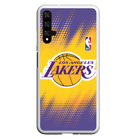 Чехол для Honor 20 с принтом Los Angeles Lakers в Новосибирске, Силикон | Область печати: задняя сторона чехла, без боковых панелей | basketball | game | lakers | los angeles | los angeles lakers | nba | sport | баскетбол | игра | лейкерс | лос анджелес | лос анджелес лейкерс | нба | спорт