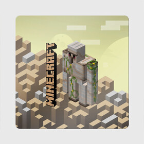 Магнит виниловый Квадрат с принтом Minecraft в Новосибирске, полимерный материал с магнитным слоем | размер 9*9 см, закругленные углы | minecraft | копатель | кубики | майкрафт | майнкрафт | мморг | мультиплеер | пиксели | пиксельная игра | развивающая игра | рпг | строительство | стройка