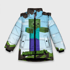 Зимняя куртка для девочек 3D с принтом Minecraft в Новосибирске, ткань верха — 100% полиэстер; подклад — 100% полиэстер, утеплитель — 100% полиэстер. | длина ниже бедра, удлиненная спинка, воротник стойка и отстегивающийся капюшон. Есть боковые карманы с листочкой на кнопках, утяжки по низу изделия и внутренний карман на молнии. 

Предусмотрены светоотражающий принт на спинке, радужный светоотражающий элемент на пуллере молнии и на резинке для утяжки. | minecraft | копатель | кубики | майкрафт | майнкрафт | мморг | мультиплеер | пиксели | пиксельная игра | развивающая игра | рпг | строительство | стройка