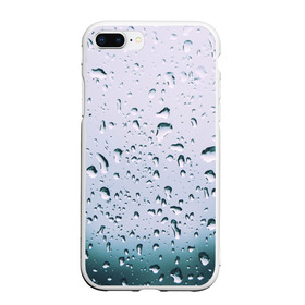 Чехол для iPhone 7Plus/8 Plus матовый с принтом Капли окно стекло дождь серо в Новосибирске, Силикон | Область печати: задняя сторона чехла, без боковых панелей | абстракция | блики | боке | брызги | вечер | вода | градиент | дача | дождь | капли | капли на стекле | лес | лето | мрачно | окно | природа | роса | свет | силуэты | симметрия | текстура | темный | фото