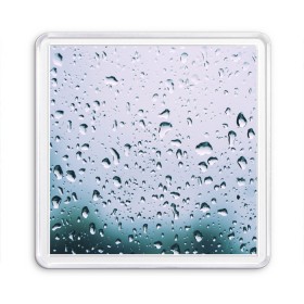 Магнит 55*55 с принтом Капли окно стекло дождь серо в Новосибирске, Пластик | Размер: 65*65 мм; Размер печати: 55*55 мм | абстракция | блики | боке | брызги | вечер | вода | градиент | дача | дождь | капли | капли на стекле | лес | лето | мрачно | окно | природа | роса | свет | силуэты | симметрия | текстура | темный | фото