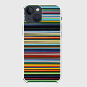 Чехол для iPhone 13 mini с принтом РАзноцыетные линии полосы хаос в Новосибирске,  |  | Тематика изображения на принте: линии | полосатый | полосы | поперечный | разноцветный | разный | рисунок | ровные | хаотичный | цветной