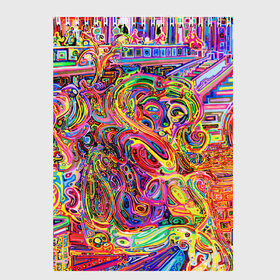 Скетчбук НЕОНОВЫЕ ЛИНИИ АБСТРАКЦИЯ: в Новосибирске, 100% бумага
 | 48 листов, плотность листов — 100 г/м2, плотность картонной обложки — 250 г/м2. Листы скреплены сверху удобной пружинной спиралью | abstract | abstraction | color | geometry | paitnt | psy | абстракция | геометрия | краски | неоновые | психоделика