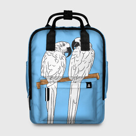 Женский рюкзак 3D с принтом Белые попугаи в Новосибирске, 100% полиэстер | лямки с регулируемой длиной, сверху ручки, чтобы рюкзак нести как сумку. Основное отделение закрывается на молнию, как и внешний карман. Внутри два дополнительных кармана, один из которых закрывается на молнию. По бокам два дополнительных кармашка, куда поместится маленькая бутылочка
 | bird | parrot | tropical | wings | азия | ара | джунгли | дикие | животные | клюв | крылья | латинская | летние | лето | небесный | острова | отдых | пальмы | перья | попугаи | попугай | птица | птичка | райские | тропики