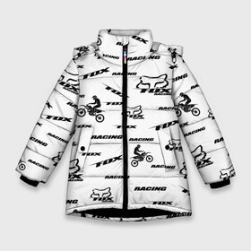 Зимняя куртка для девочек 3D с принтом Форма для мотокросса FOX в Новосибирске, ткань верха — 100% полиэстер; подклад — 100% полиэстер, утеплитель — 100% полиэстер. | длина ниже бедра, удлиненная спинка, воротник стойка и отстегивающийся капюшон. Есть боковые карманы с листочкой на кнопках, утяжки по низу изделия и внутренний карман на молнии. 

Предусмотрены светоотражающий принт на спинке, радужный светоотражающий элемент на пуллере молнии и на резинке для утяжки. | Тематика изображения на принте: bike | crash | drift | extreme | fox | motor cycle | motorbike | motorcycle | race | racing | rally | turbo | автомобил | быстрый | классика | мотокросс | мотоцикл | экстрим