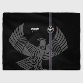 Плед 3D с принтом Dagestan forever в Новосибирске, 100% полиэстер | закругленные углы, все края обработаны. Ткань не мнется и не растягивается | dagestan | eagle | flag | forever | mountains | north caucasus | republic | горы | дагестан | навсегда | орел | республика | северо кавказ | флаг