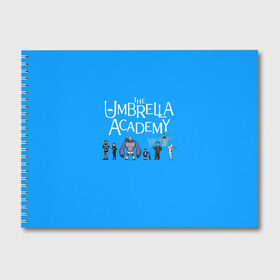 Альбом для рисования с принтом The umbrella academy в Новосибирске, 100% бумага
 | матовая бумага, плотность 200 мг. | dark horse comics | netflix | the umbrella academy | umbrella | академия амбрелла | белая скрипка | бен харгривз | комикс | комильфо | космобой | кракен | реджинальд харгривз | сеанс | слух