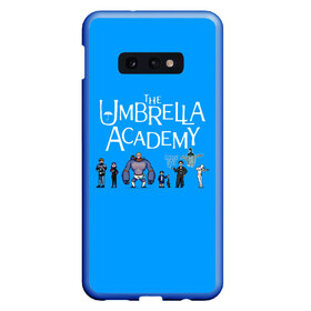 Чехол для Samsung S10E с принтом The umbrella academy в Новосибирске, Силикон | Область печати: задняя сторона чехла, без боковых панелей | dark horse comics | netflix | the umbrella academy | umbrella | академия амбрелла | белая скрипка | бен харгривз | комикс | комильфо | космобой | кракен | реджинальд харгривз | сеанс | слух