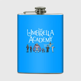 Фляга с принтом The umbrella academy в Новосибирске, металлический корпус | емкость 0,22 л, размер 125 х 94 мм. Виниловая наклейка запечатывается полностью | Тематика изображения на принте: dark horse comics | netflix | the umbrella academy | umbrella | академия амбрелла | белая скрипка | бен харгривз | комикс | комильфо | космобой | кракен | реджинальд харгривз | сеанс | слух