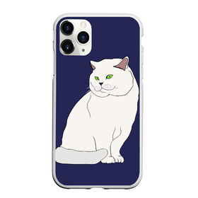 Чехол для iPhone 11 Pro Max матовый с принтом Белый британский котик в Новосибирске, Силикон |  | Тематика изображения на принте: cat | cute | kitten | meow | британец | британский | взгляд | друзья | животные | зверек | зверюшки | каваи | киска | котенок | котик | коты | котята | кошак | кошечки | кошки | лапы | милые | мордочка | мяу | няшные
